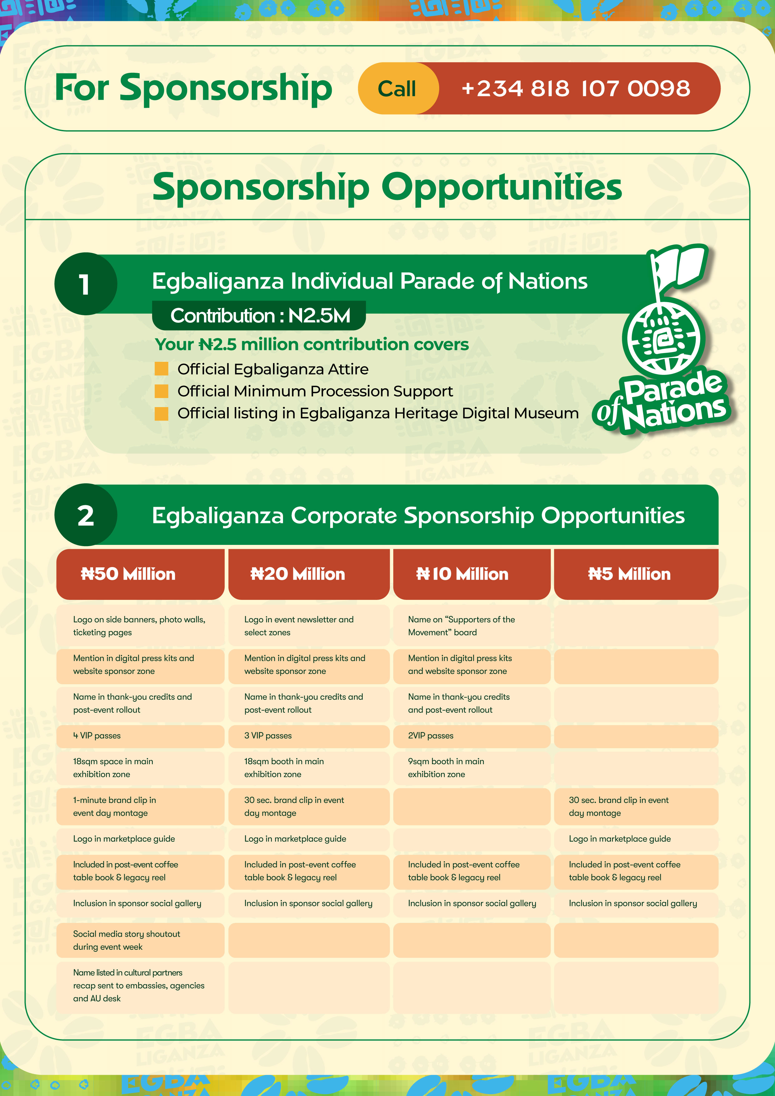 Sponsorship Section